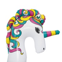 Besttway — livraison gratuite, 43228 h2ocgo! Piscine en licorne géante gonflable, jouet d'extérieur pour jeu d'eau, plate-forme, fête