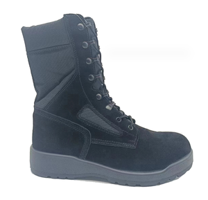 Bottes tactiques de combat en daim TSB21-4, promotion stock, cuir de vachette véritable, daim DMS, noir, bleu marine - Product Image 5