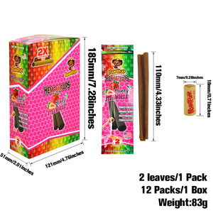 กระดาษมวนกัญชา Honeypuff ขายส่ง มี 10 รสชาติ ขนาดคิงไซส์ กระดาษสีน้ำตาล 110 มม. รสผลไม้ พร้อมที่กรอง - Product Image 2