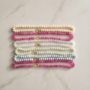 SSringz Handmade Colorful Crystal <b>Beaded</b> Necklace, Pastel Rondelle Stone Choker Jewelry for Women Available At Best Price - Product Image 3