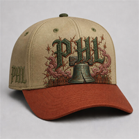 Cappellino da Baseball Personalizzato con Stampa Old English, 5 Pannelli, Visiera Curva, Stile Dad Hat, Streetwear West Coast, Vendita all'Ingrosso, MOQ Basso