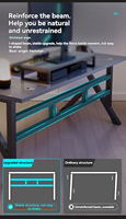 Bureau d'ordinateur pour la maison, bureau de travail moderne en MDF pour le streaming en direct et les jeux e-sport