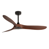 Ventilateur de plafond léger HSG Modèle 666 de 52 pouces avec pales en ABS, lustre Tuya avec ventilateur intégré