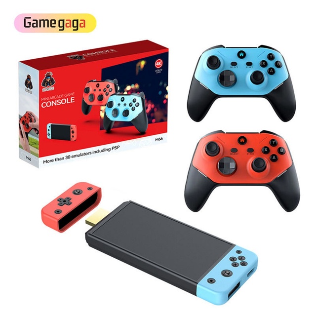M66 TV Game Stick Retro Classic Video Game Console 20000-30000 Games 4K 2.4GHz Wireless Gamepad DDRIII 512MB GPU 64GB/128GB