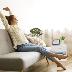 Modern <strong>White</strong> Nightstand with Drawer and Storage Shelf Minimalist <strong>Bedside</strong> <strong>Table</strong> Wooden Side <strong>Table</strong> for Bedroom Furniture Set - Product Image 3