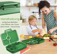 Boîte à lunch OUMEGO pour enfants, sans BPA, Tritan + silicone, résistante aux micro-ondes, anti-fuite, 3 compartiments, logo personnalisé, ensemble pour l'école