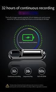 Grabadora colgante activada por voz Grabadora de sonido <span class=keywords><strong>espia</strong></span> profesional Reproductor de MP3 HD Dispositivo de escucha de grabación digital pequeño PQ118 - Product Image 3