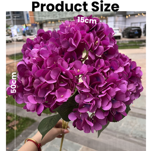 Hortensia en soie artificielle hautement recommandé, 5 têtes, fleurs blanches, aspect naturel et réaliste, idéal pour mariage, remise de diplôme, fête des Mères - Product Image 2