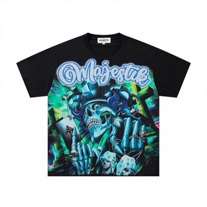 Majestik Sports Clothing Brand 2026 New Arrivals Men T-shirts Oversized Hip Hop 260g 100% Cotton Designer Tees Streetwear - Product Image 2
