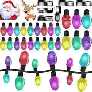 Decoraciones Navideñas para Refrigerador de Coche, Imanes Reflectantes con Forma de Bombilla con Cables Magnéticos - Product Image 1