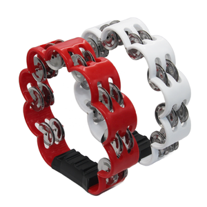 Pandereta <span class=keywords><strong>de</strong></span> percusión <span class=keywords><strong>de</strong></span> mano roja y blanca <span class=keywords><strong>de</strong></span> fábrica <span class=keywords><strong>china</strong></span>, accesorio para instrumentos musicales - Product Image 6