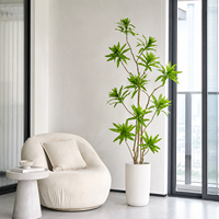 Plantes artificielles de jardin d'intérieur, faux arbre Dracaena Reflexa pour la décoration intérieure