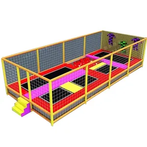 Bester kommerzieller Trampolin park hersteller für erwachsene Kinder Indoor-Spielplatz aufblasbarer Trampolin park mit Ninja-Hindernissen