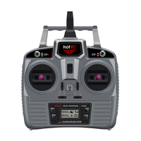 Émetteur télécommande FHSS 6 canaux avec récepteur pour drone FPV, avion, voiture RC, bateau Hotrc HT-6A 2.4G 6CH