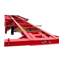 Châssis squelettique à 3 essieux 40ft 20ft Semi-remorque Lowbed Flat Pack Long Beam Dump Truck 12R22.5 Steel Tire 4-axis Container Chassis