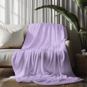 Couverture en flanelle solide, couverture de repos, couverture réversible douce pour la peau, idéale pour la chaleur hivernale, impression personnalisée, vente en gros - Product Image 6