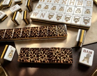 Set Mahjong Amerika Motif Leopard untuk Wanita, 160 Buah dengan Alas, Set Lengkap, Ubin Akrilik Berkilau, Anti Selip, Dapat Disesuaikan