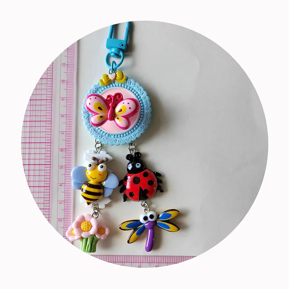 Personalized Bee Keychain Fun Gift Trendy Custom Keychain