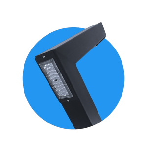 11200Lm IP67 AC de doble cara LED Z-Arm Poste de iluminación Parques Jardines Amplio exterior Farola contemporánea Poste alto - Product Image 2