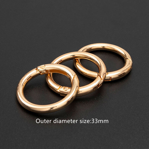 Porte-clés en alliage de zinc mousquetons pince à ressort joint torique cercle mousqueton rond mousqueton à ressort rond porte joint torique mousqueton porte-clés - Product Image 2