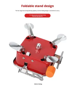 Wholesale <strong>Mini</strong> Outdoor Portable Folding Square Butane BBQ <strong>Gas</strong> Canister Iron Stainless Steel Camping <strong>Gas</strong> Stove - Product Image 3