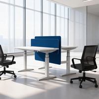 Bureau de direction moderne et minimaliste à hauteur réglable avec élévateur électrique à double moteur pour salle de formation d'entreprise