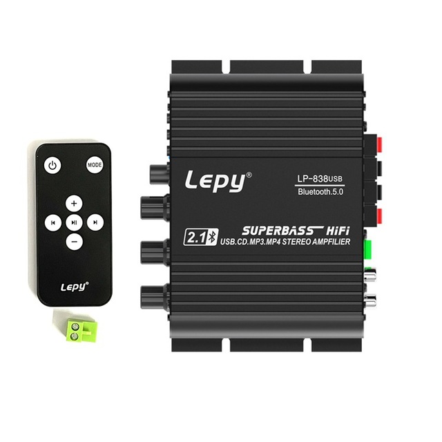 High-Performance120W Bass Boost USB BT5.0 Subwoofer Amplifier for PC Car Home Theater Sound System