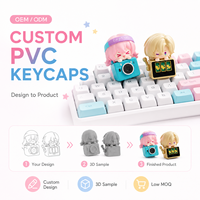 Fabricant personnalise les touches de clavier en PVC, claviers mécaniques avec revêtement en résine, touches mécaniques à axe croisé, décor