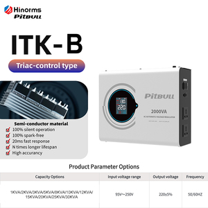 Régulateur de tension monophasé ITK-B 5000VA 220V à tiristors triac CA pour usage domestique et industriel, garantie 2 ans, refroidissement par air - Product Image 2