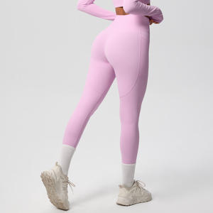 Pantalones de Fitness de cintura alta sin costuras para mujer, mallas de Yoga de compresión transpirables para gimnasio, Pilates, uso diario - Product Image 4