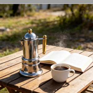 Cafetière à valve unique en acier inoxydable 304, sélectionnée avec soin, modèle <span class=keywords><strong>VEV</strong></span>, pour café noir, type Moka Expresso - Product Image 2
