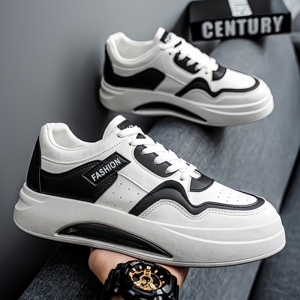 Chaussures de sport légères et tendances pour hommes, chaussures décontractées polyvalentes blanches, imperméables et antidérapantes, fermeture à lacets pour hommes - Product Image 5