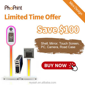 2023ใหม่ล่าสุด13.3นิ้วฐานไฟ LED สีสันสดใสเซลฟี่พร็อพกระจกบูธภาพถ่ายงานแต่งงาน - Product Image 3