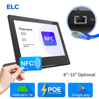 Pantalla táctil de señalización digital de escritorio de 10,1 pulgadas, pantalla táctil capacitiva de 10 puntos, Android, negro, blanco, autoservicio, uso comercial