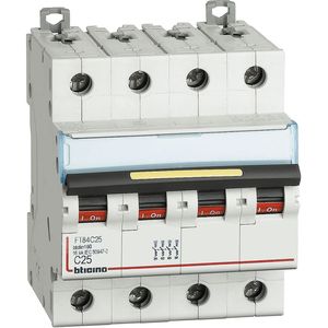 Interruptor Automático Modular Bticino FT84C25 4P 25A Curva C Montaje en Riel DIN - Product Image 1