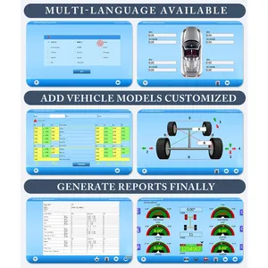 Alinhador de rodas 3D/máquina de alinhamento de veículos/máquina de reparo de alinhamento de rodas de carro com tela dupla