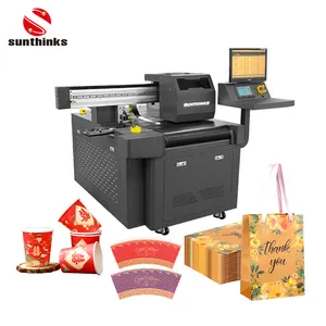 Sunthinks 680mm pemberian makan otomatis 300mm kotak kertas Digital lebar cetak mesin cetak Single Pass untuk pabrik karton