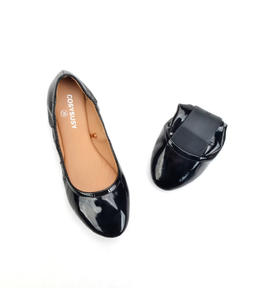 Scarpe da donna estive in pelle verniciata da donna scarpe da ballo con suola morbida scarpe basse da donna con bocca bassa da donna - Product Image 3