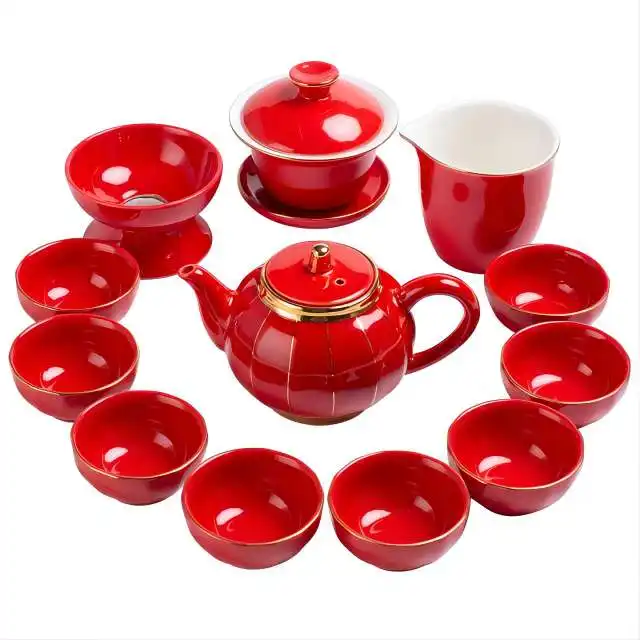 2024 Neue chinesische Kaffeetasse Tee kessel Bildungs geschenk Business Geschenk Geschenkset Tragbares chinesisches Kung-Fu-Teese rvice Exotisches Teeset
