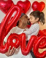 50 pièces par sac, ensemble de ballons de 18 pouces pour la Saint-Valentin, mariage, ballons en mylar rouge en forme de cœur, ballons en forme de lèvres, ballons d'amour pour la fête des mères et des pères