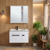 Meuble-lavabo de salle de bain moderne résistant à l'eau avec vasque en pierre pour usage hôtelier – Meubles et lavabos de salle de bain