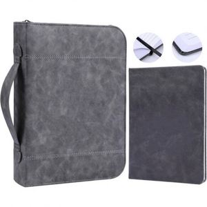 Large Black Waterproof Embossed Design PU Leather A3 Spiral Address <b>Book</b> for Men and Women - Product Image 1