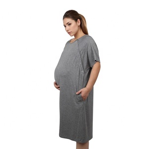 Bata de Parto <span class=keywords><strong>y</strong></span> Maternidad NZMAN para Hospital, con Cierre Fácil, Sin Etiquetas, con Acceso Piel a Piel <span class=keywords><strong>y</strong></span> Cobertura Completa en la Espalda - Product Image 4