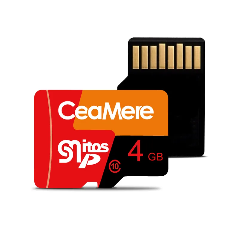 Ceamere Três Cores Padrão Atacado Micro Cartão 4GB de Memória Flash Mini PSP TF Carte 16GB GB 64 32GB 128GB 256GB 4GB de Memória Micro