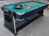Nouvelle table de billard Air Hockey multi-jeux 6 en 1 avec table de poker Texas Hold'em et roulette