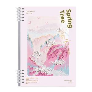 Cuaderno <span class=keywords><strong>de</strong></span> hojas sueltas con pintura al óleo <span class=keywords><strong>de</strong></span> paisaje B5, cubierta <span class=keywords><strong>de</strong></span> PP impresa <span class=keywords><strong>de</strong></span> alto valor, libro <span class=keywords><strong>de</strong></span> estudiante versátil y diario para uso escolar - Product Image 5