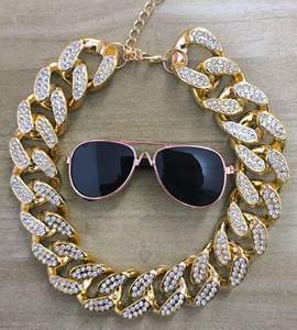 Haustier-Halskette Plastik-Goldkette Französische Bulldogge Teddy Mops Hund Kleine und Mittlere Hunde Halsband Zubehör - Product Image 2