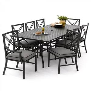 Chaise <span class=keywords><strong>de</strong></span> <span class=keywords><strong>jardin</strong></span> <span class=keywords><strong>en</strong></span> aluminium moulé aspect <span class=keywords><strong>fer</strong></span> forgé <span class=keywords><strong>de</strong></span> luxe avec coussin, résistante aux intempéries - Product Image 4