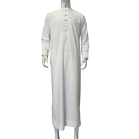 Qamis Homme de Dubaï Style Saoudien, Modeste et Traditionnel, Manches Longues, Haute Qualité, Vêtement d'Affaires Arabe, Respirant pour le Printemps