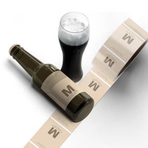 Etiquetas de Papel con Textura Ecológica, Impresión Personalizada, Estampado en Relieve con Lámina Dorada, Etiquetas Adhesivas para Botellas de Vino Tinto, Whisky y Champán - Product Image 6
